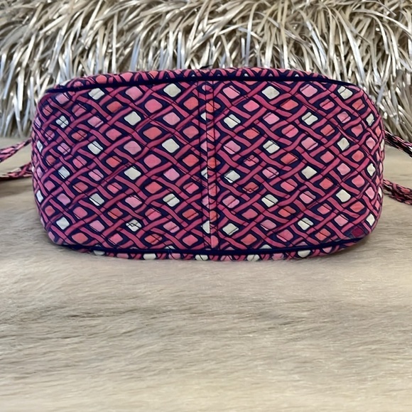 VERA BRADLEYKatalina Pink Diamonds Carryall Crossbody Handbag Purple 2012 Y2K - Picture 12 of 15